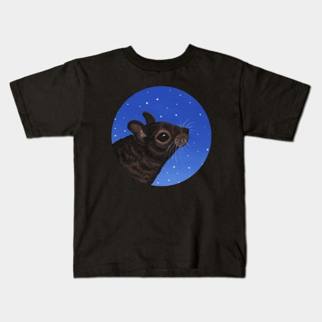 Degu in the Snow Kids T-Shirt by WolfySilver